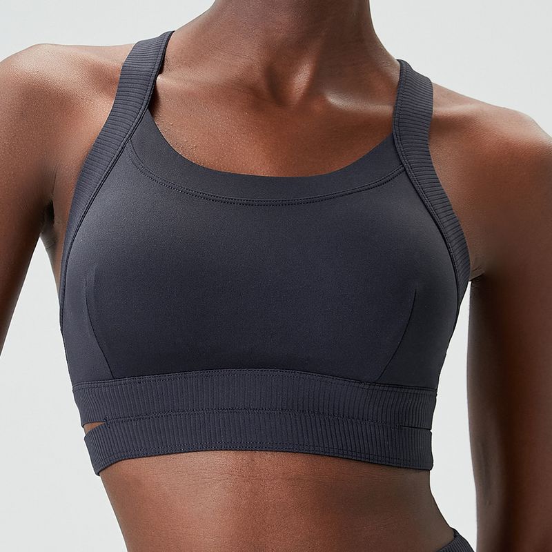 High Strength Bubble Wrap Sports Intimates Women's Square Breast Holding Push-up Pilates Workout Bra Breasted Yoga Vest