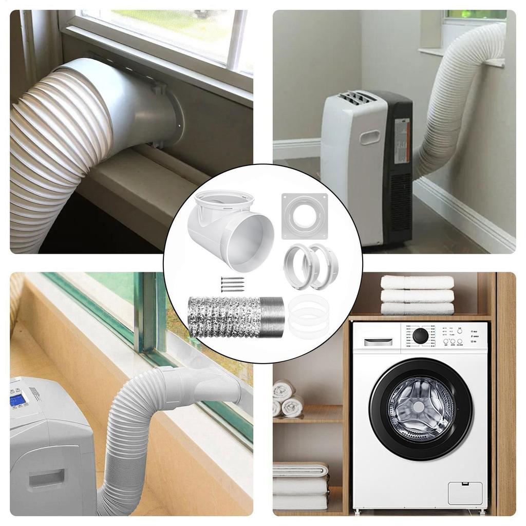 Dryer Vent Indoor Dryer Vent Kit Replacement Parts Connector Plate for Washer Exhaust Ventilation Fans Ceiling Circulation Air