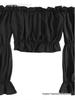 Medieval Ruffled Off-Shoulder Crop Top Blouse for Women