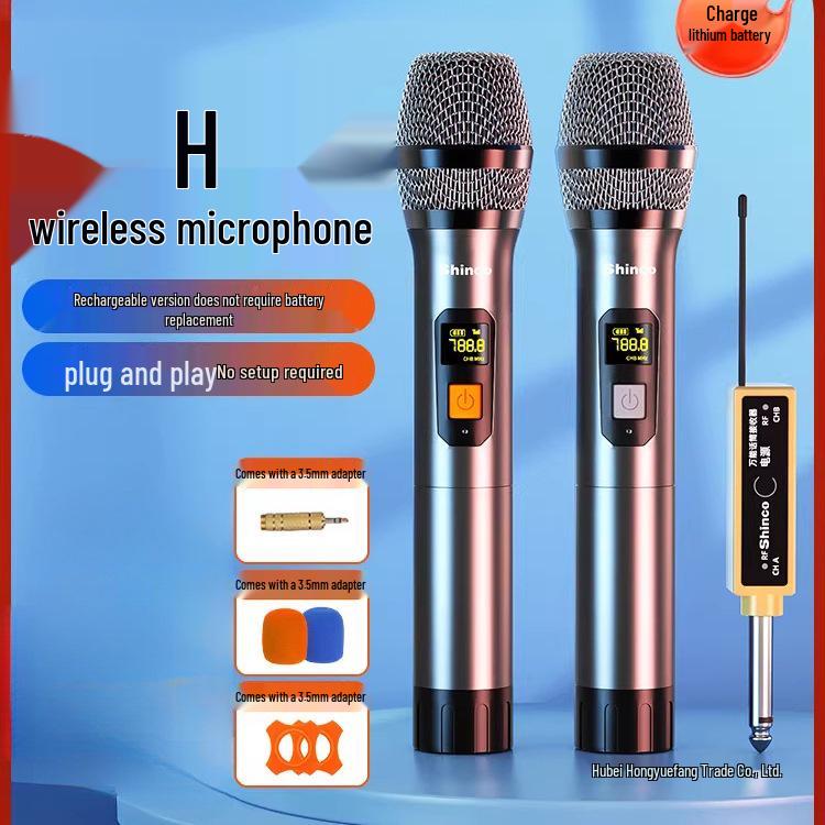 Universal Wireless UHF Handheld Microphone for Professional Home and Outdoor Use
