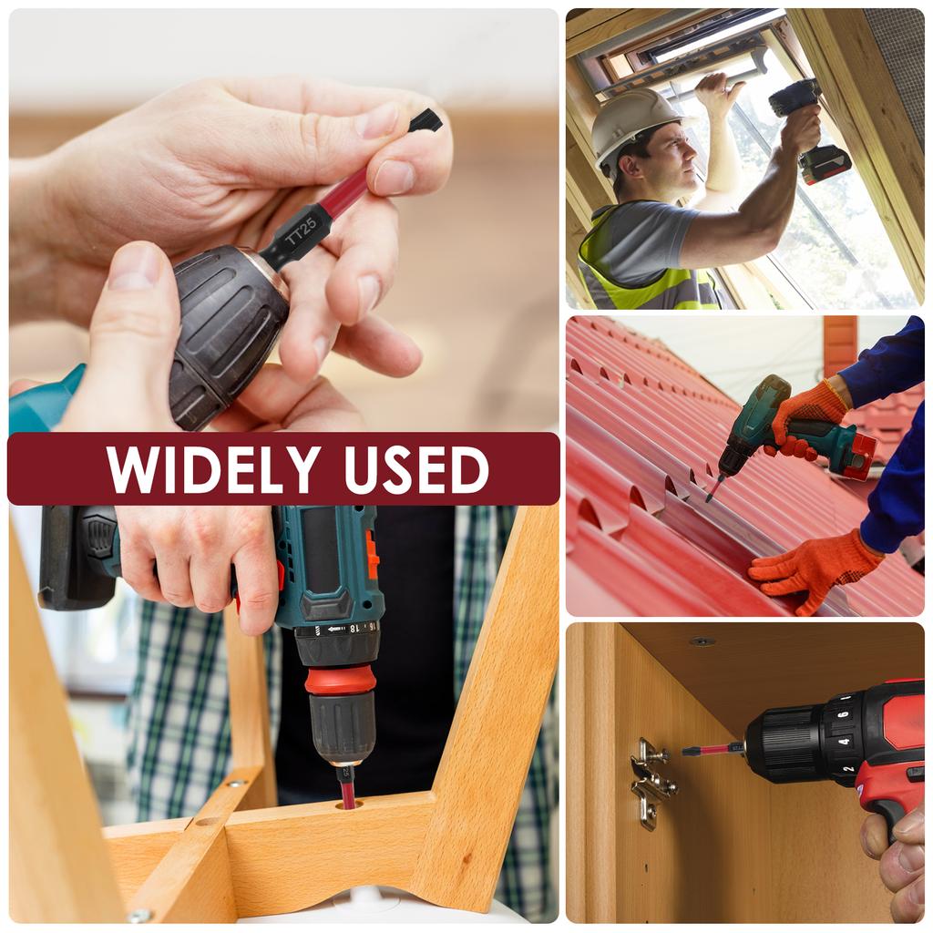 Magnetic Hex Screwdriver Bit Set Solid Easy to Use Magnetic Head Bits Kit Versatile Alloy Steel Square Bit Set for Home