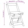 Folding Dining Chairs 4 Pcs Corona White Solid Pine Wood