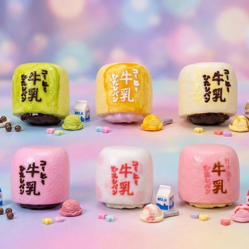 Model Squeeze Toy Chewy and Rich Coffee Milk Food Series Sweets Soft and Chewy Silicone Squeeze Toy Stress Relief Time Killer Anxiety Reduction
