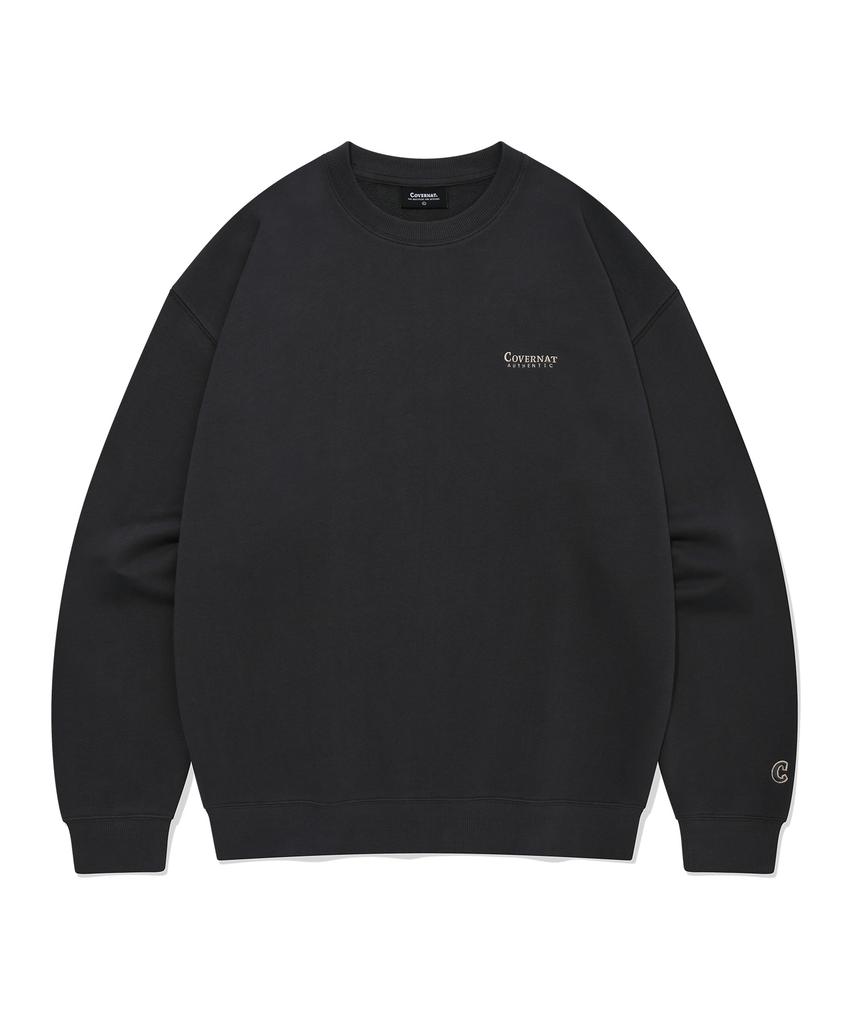 COVERNAT Small Authentic Logo Sweatshirt Charcoal