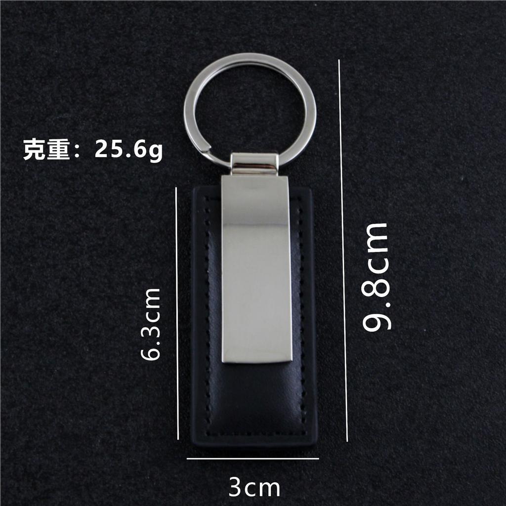 Custom LOGO Name Metal Leather Keychain Car Moto Keyring Motorcycle Pendant Key Chain Ring Gift