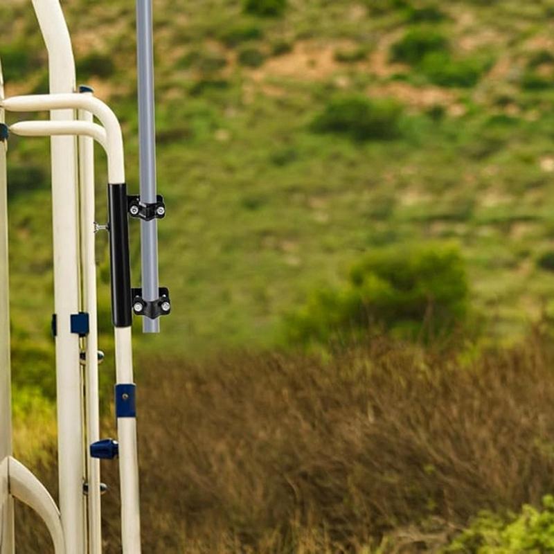 RV Ladder Mounted Flagpole Holder, RV Flag Holder, Flag Pole For Travel Trailer, Compatible With RV Ladder Rails