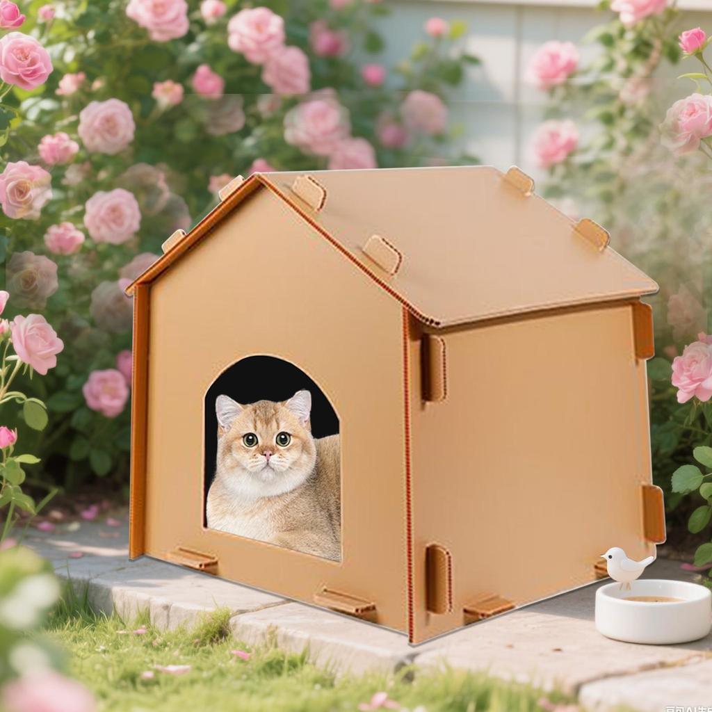 Outdoor Stray Pet Nest Detachable Mobile Cat Nest Cold Resistant Cat Enclosed House For Outside Sleeping And Feeding