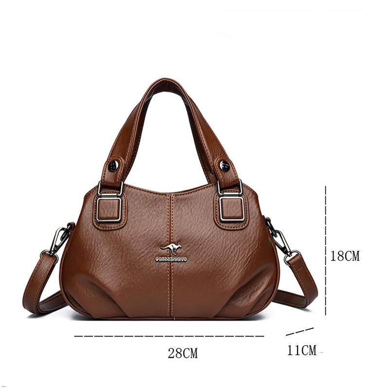 Fashion Women New Shoulder Crossbody Bags Ladies Brand Designer Handbag Female Large Capacity Solid Color Leather Messenger Bags