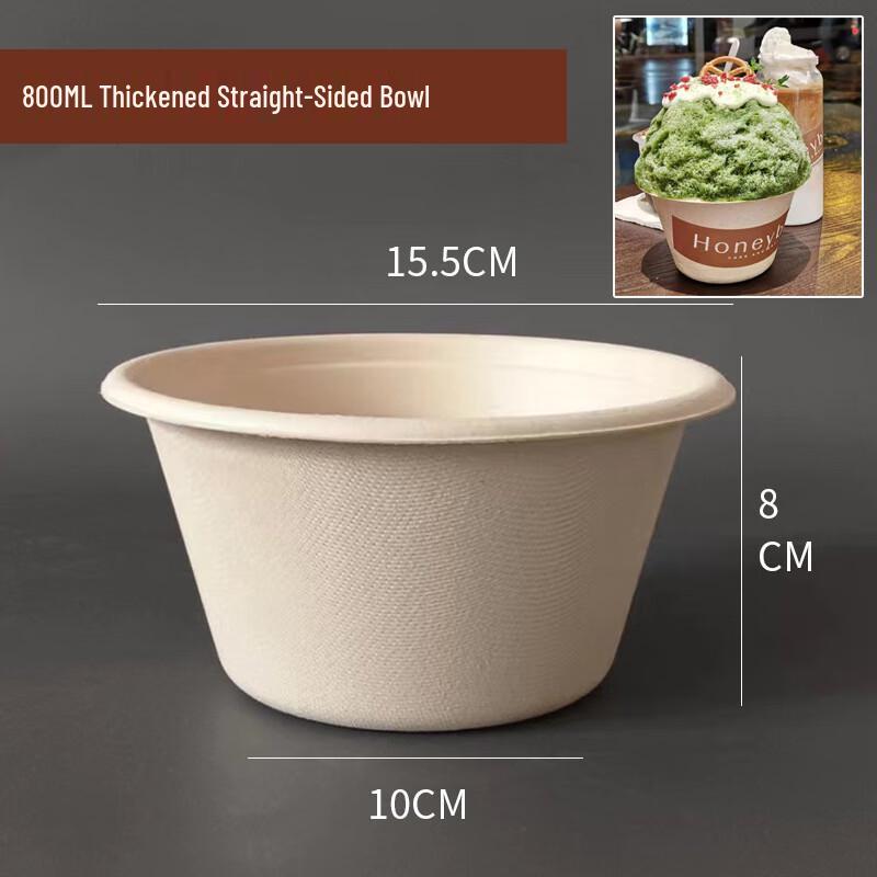 Yuzhuxun 800ml Degradable Disposable Paper Bowls