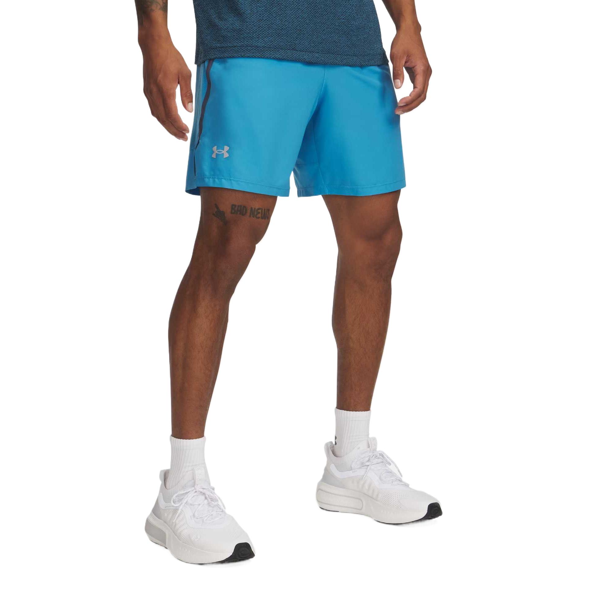

Under Armour Launch Comfortable Fashion Simple Three-Quarter Casual Shorts Men shorts Blue 1382641-452 XL