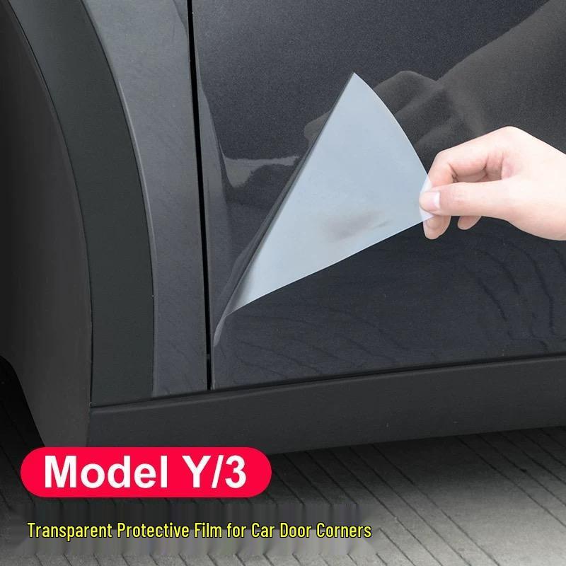 Tesla Model Y/3 Rear Door Splash-Proof Protective Film - Transparent TPU