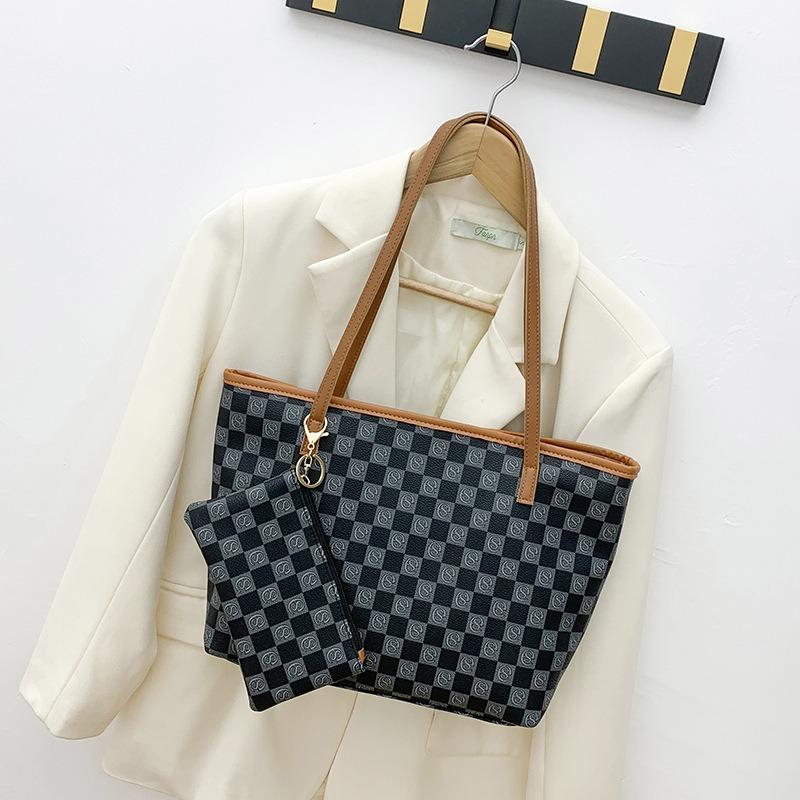 Borsa a mano scozzese vintage, Borsa da donna, Borsa a spalla di grande capacità