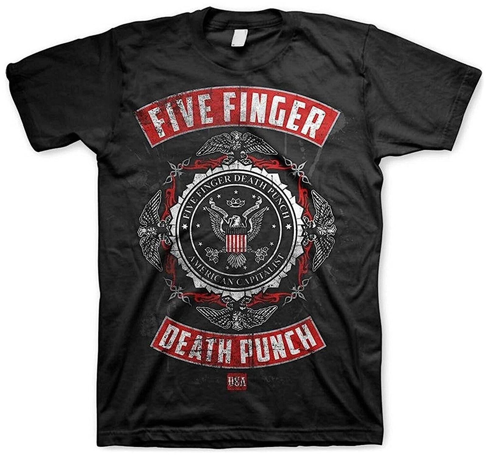 FIVE FINGER DEATH PUNCH cd lgo ROUGHED UP Official SHIRT MED american capitalist 4XL