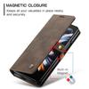 CaseMe Luxury Crazy Horse Design Kickstand Flip Leather Wallet Cover for Samsung for Galaxy Z Fold 4 Business Style Mobile Phone