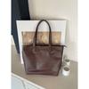 Casual shoulder bag women's new original work and class commuting soft leather bag large capacity simple tote big bag