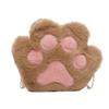 Cute Bear Paw Girls Chain Zipper Shoulder Bag Lovely Children's Soft Plush Coin Purse Baby Boys Accessories Small Crossbody Bags