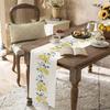 Summer Table Runner 70 Inches Long Spring Flower Wild Leaves Seasonal Runner for Tables Dining Room Blue White Yellow Floral Holiday Dinner Runner