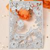 Flowers and Butterfly Background Frame Metal Cutting Dies Stencil for DIY Scrapbooking Photo Album Embossing Paper Cards Crafts Diecuts