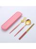 Stainless Stee Cutlery Set With Storage Box Portable Reusable Utensils For Home Office School Camping Daily Household Tableware