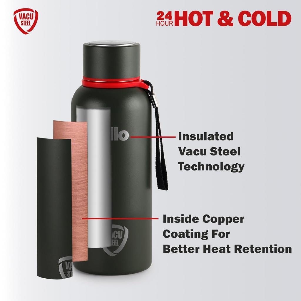Thermal Insulated Stainless Steel Flask For Travel Office Use 900ml Leak Proof Bottle With Wide Mouth And Matte Finish