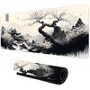 Chinese Purple Fantasy Mountain Tree Desk Mat NonSlip Large Gaming Mouse Pad Waterproof Keyboard Pad for Home Office Decor