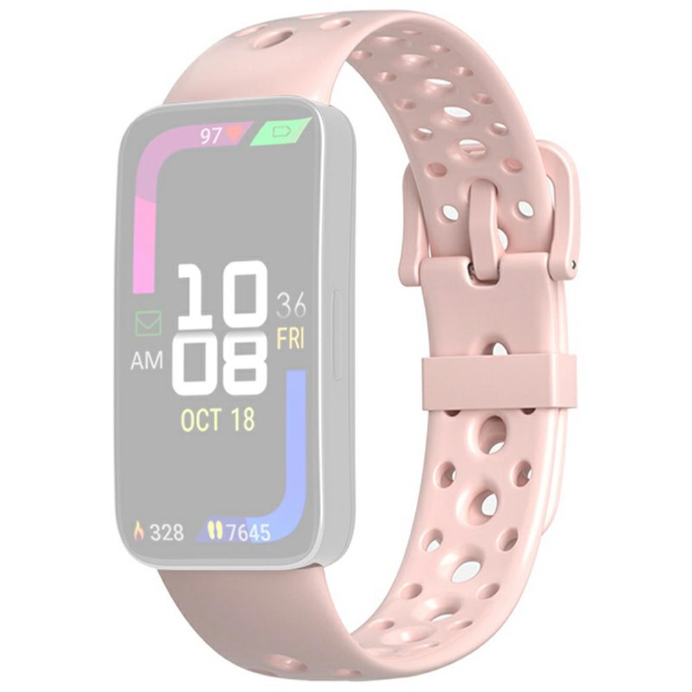 Breathable Silicone Strap for Huawei Band 10/9/8 Adjustable Watch Band with Pin Buckle
