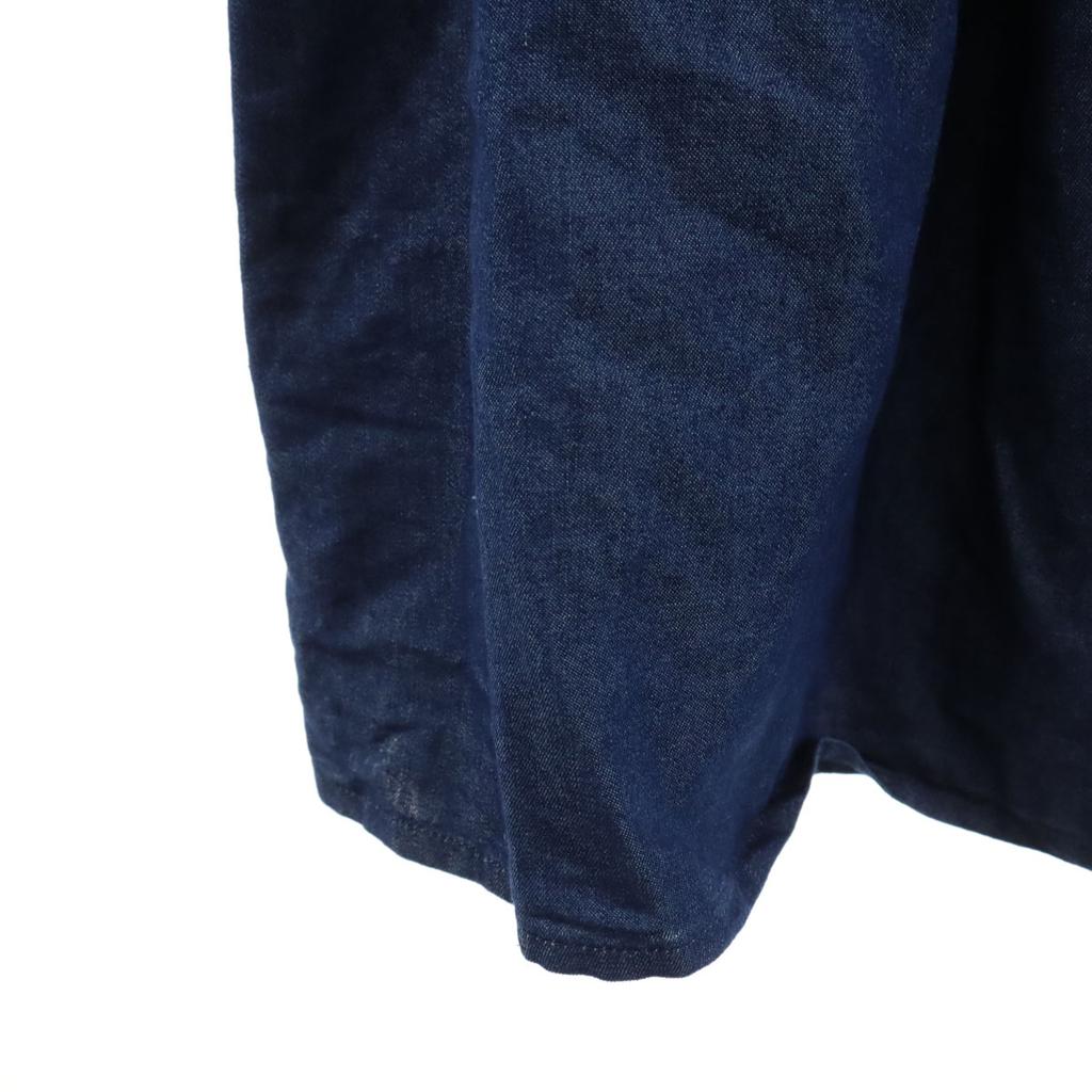 Produits de beauté GRAIL Robe longue à volants froncés sans manches Denim bleu F Femme Occasion