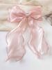1/2Pcs Mesh Ribbon Bow With Curly Tails Spring Elegant And Gentle Hair Barrette/Clip/Accessory For Half Updo For Women, College