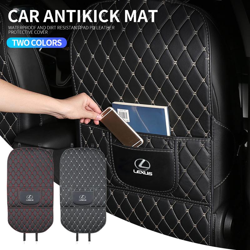 Hot New Car Seat Back Anti Kick Pad Leather Interior Anti Scratch Protector Cover For Lexus ES