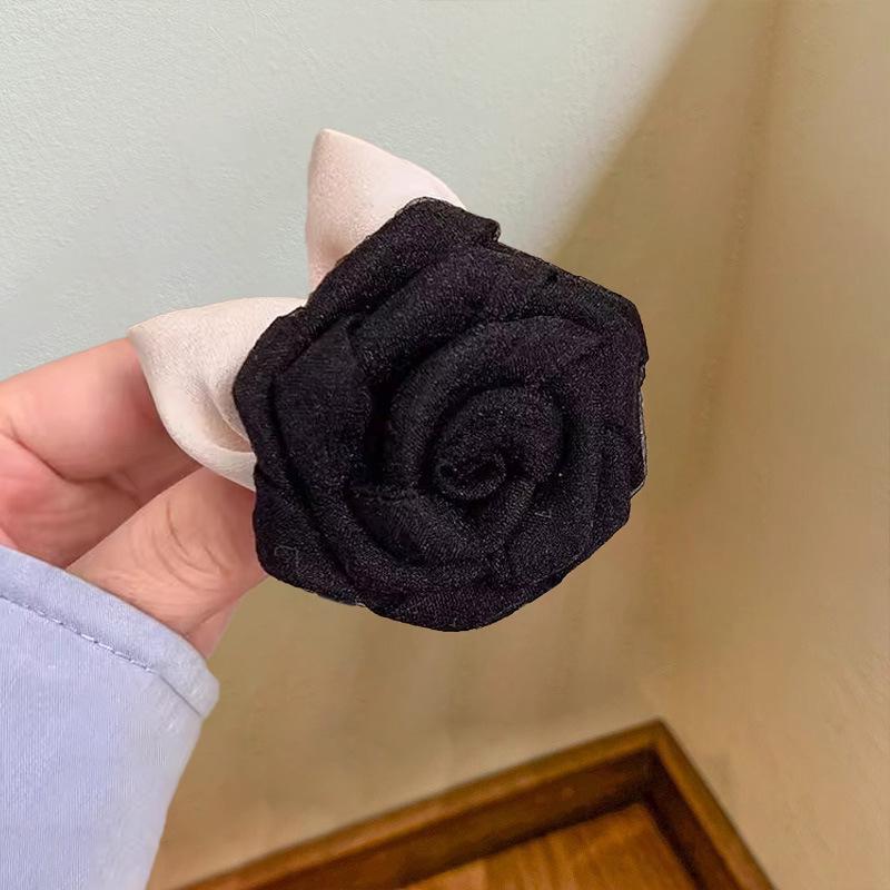 Große Farbverlauf Seidenrose Haarspange - 3D Blumendesign für Frauen, Perfekt für Fotos am Meer