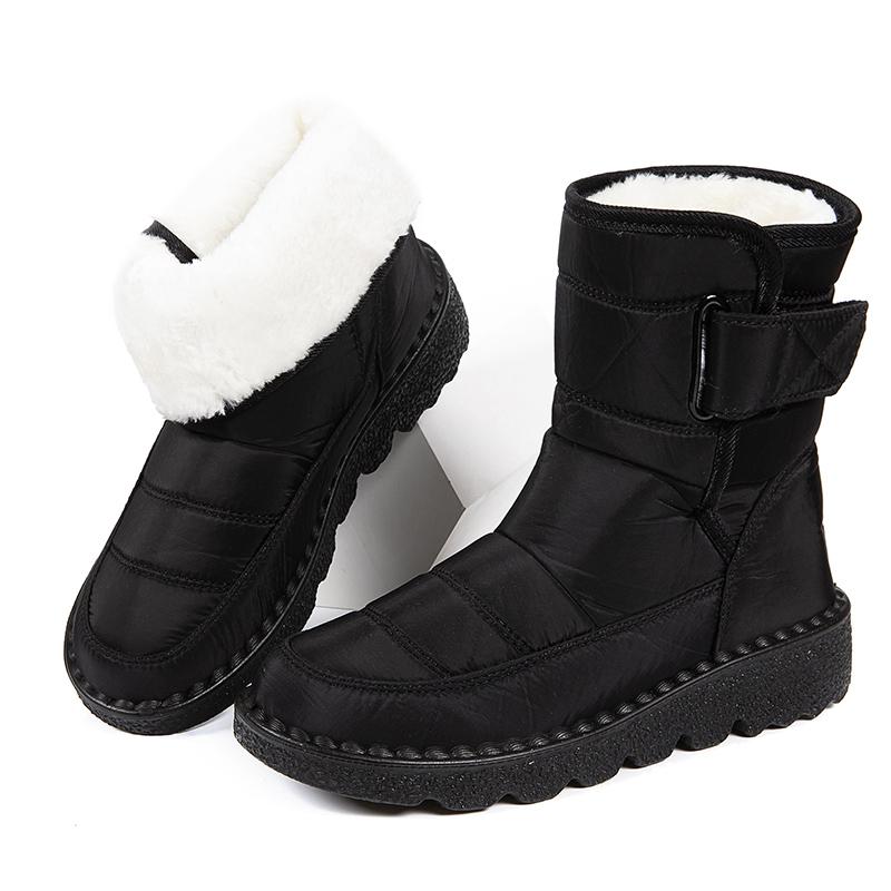 fashion Women's Boots Low Heels Boots For Winter Shoes Women Snow Botas Mujer 2024 Trend Ankle Boots With Fur Elegant Heeled Botines