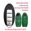 S180144105 S180144106 S180144109 S180144110 KR5S180144106 Smart Key Fob 433MHz 4A Chip For Nissan Rogue X-Trail 2014-2021