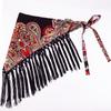 Bohemian Ethnic Style Wide Waist Belt For Women Scarf Skirt Curtain Layering Hip Cover UpTassel decoration