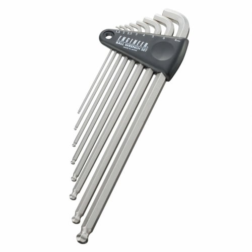 ENGINEER TWB-02 Ball Wrench Set, Long Stubby Type, 8-Piece Set