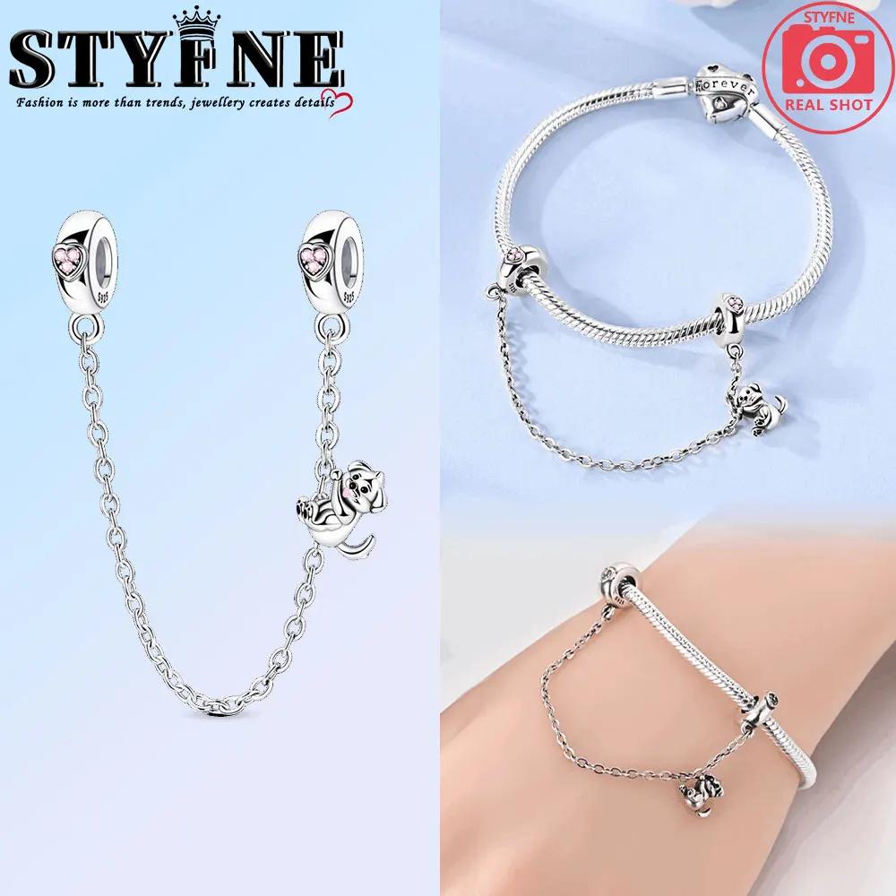 Copper Beads Pendant Couple Security Chain Golden Sun, Glass Beads Charm For Women Bracelet Engagement Jewelry Gift