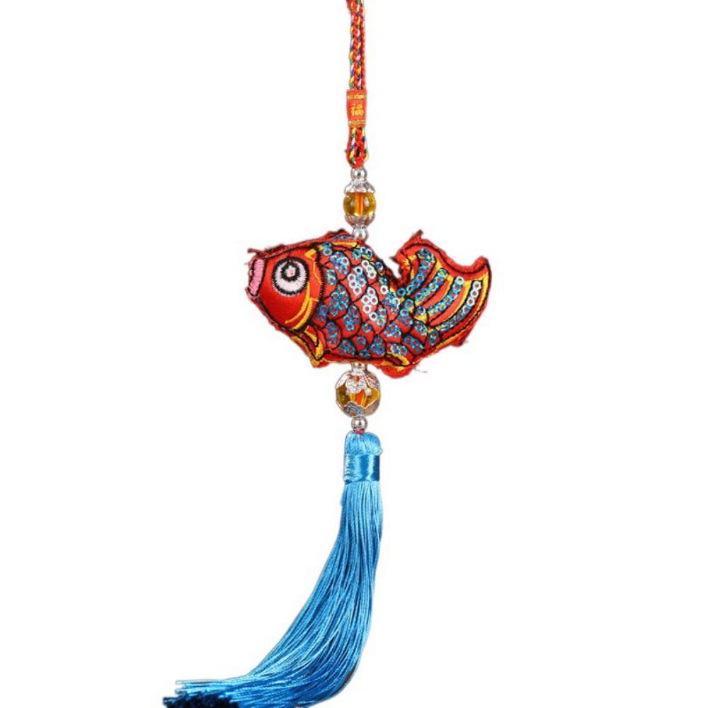 

Мягкая подвеска-саше в виде рыбки с блестками, симпатичная подвеска в виде рыбки на сумку для автомобиля, вышитая вручную подвеска-саше, реквизит в стиле ханьфу