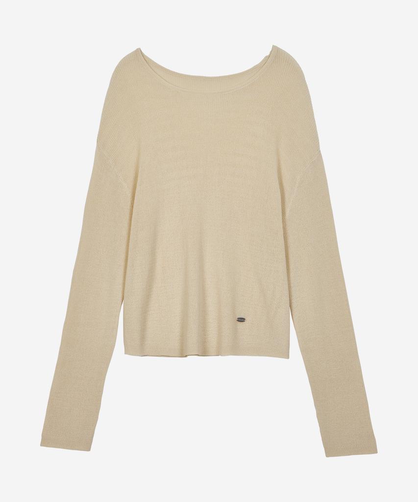 Pildeoseu See-Through Loose Fit Knit Beige