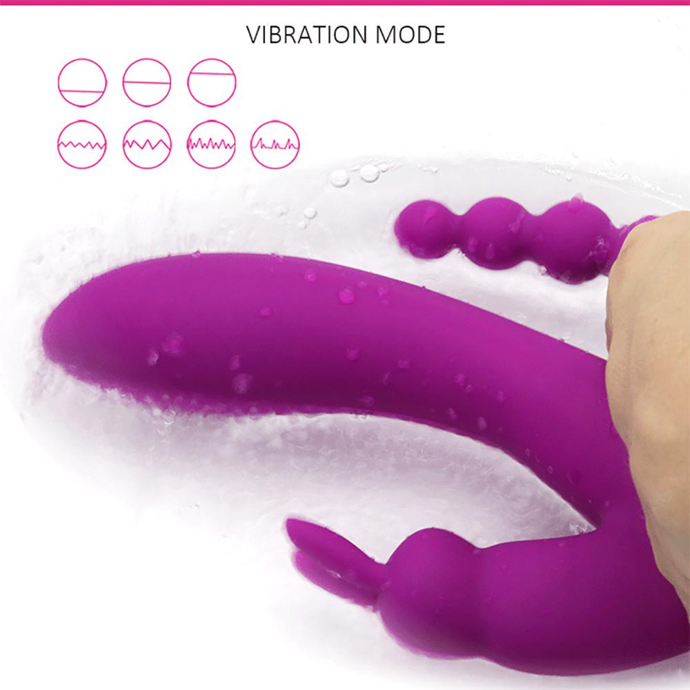 3 w 1 dildo dla kobiet królik wibrator wodoodporny akumulatorowy wibrator analny łechtaczki zabawki erotyczne dla par pomoce seksualne