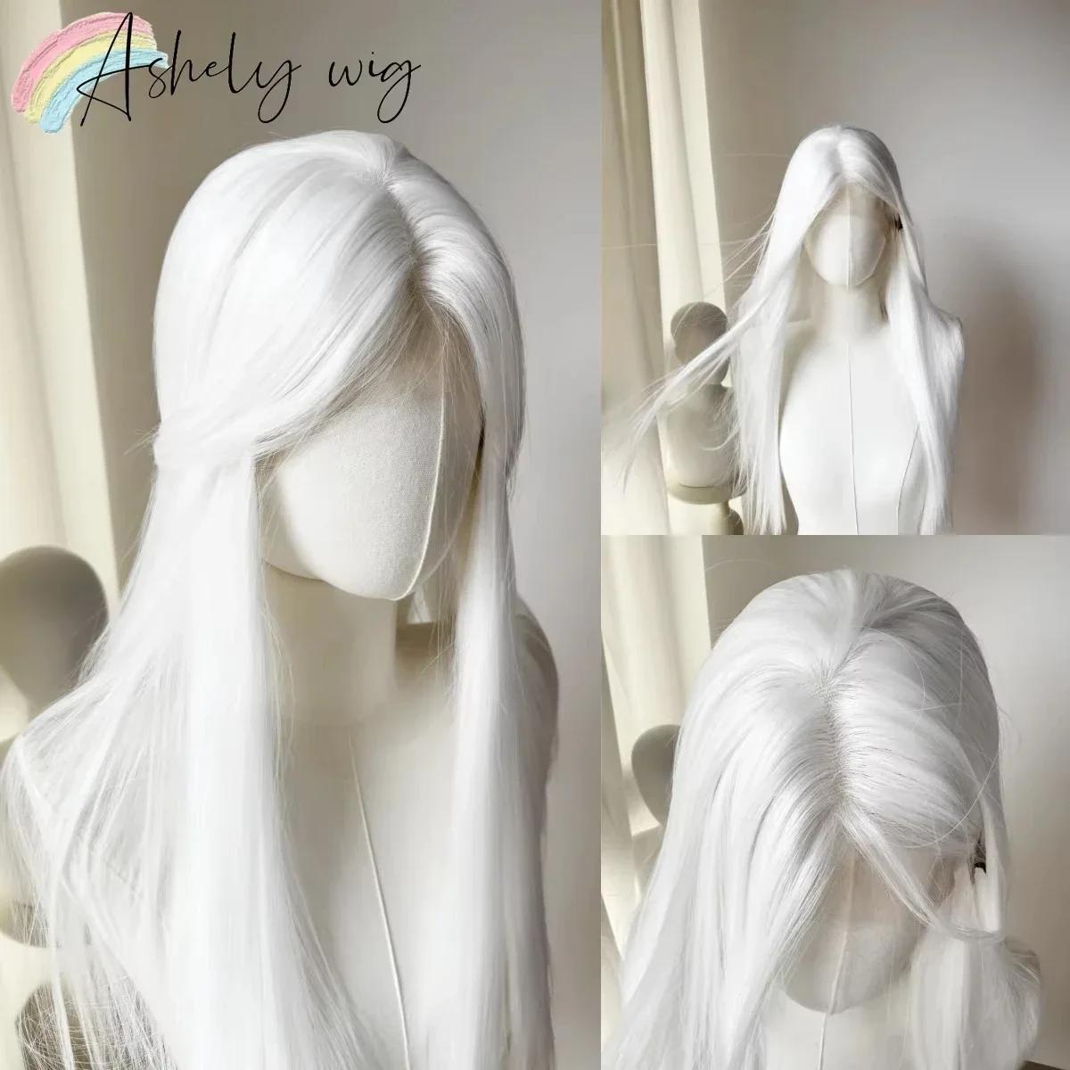 Blue Wig Long Straight 13x4 Dark