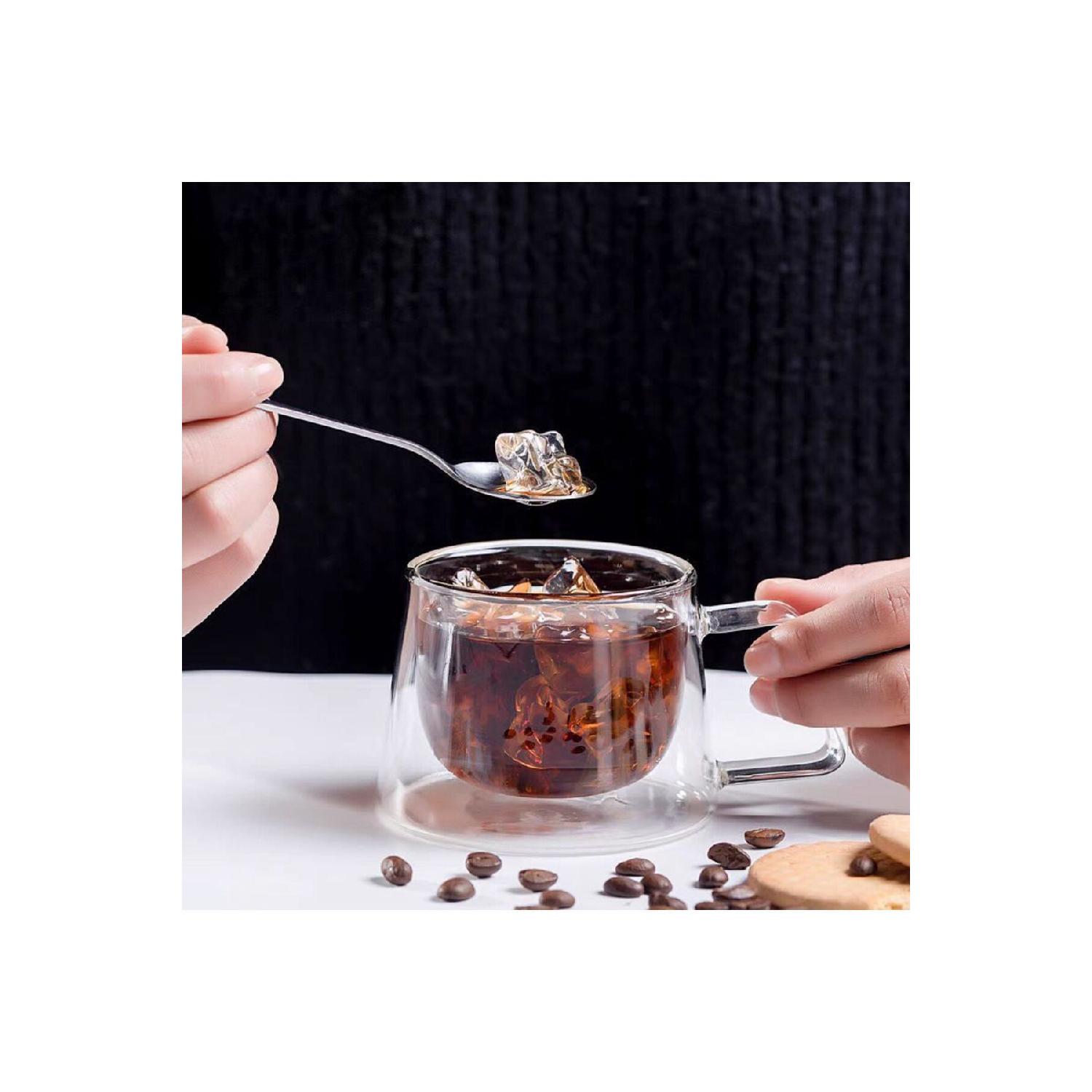 

250ml Heat Resistant Borosilicate Double Walled Glass | Coffee Presentation Cup