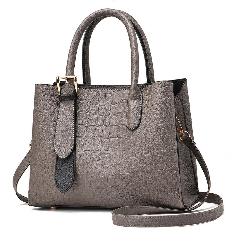 

Hot Selling Women s Bags, New Large Capacity Tote Bags with Trendy Texture, Single Shoulder Crossbody Bags 27.5*12.5*20.5 сірий колір
