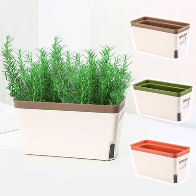 Rectangular Vegetable Planting Pot Indoor Flower Planter Box Self Watering Plant Pot