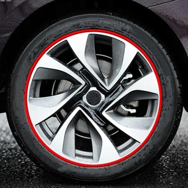 8m Car Wheel Protector Hub Stickers Car Decorative Strip Car Wheel Rim / Tire Protection Care Covers Car-styling Rings Durable