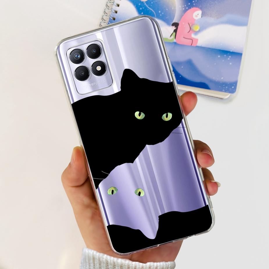 For Realme 8i Case Realme 8 Pro Cute Cartoon Cover Clear Silicone Soft Phone Case For Realme8 Pro Realme 8 5G 8i Back Cover Bags