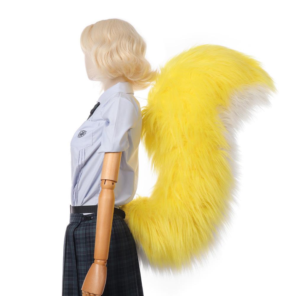 Squirrel Fox Tail Cosplay Large Size Gradient Animal Tail Accessory Plush Tail Animal-themed Party Stage Costume Decoration Prop