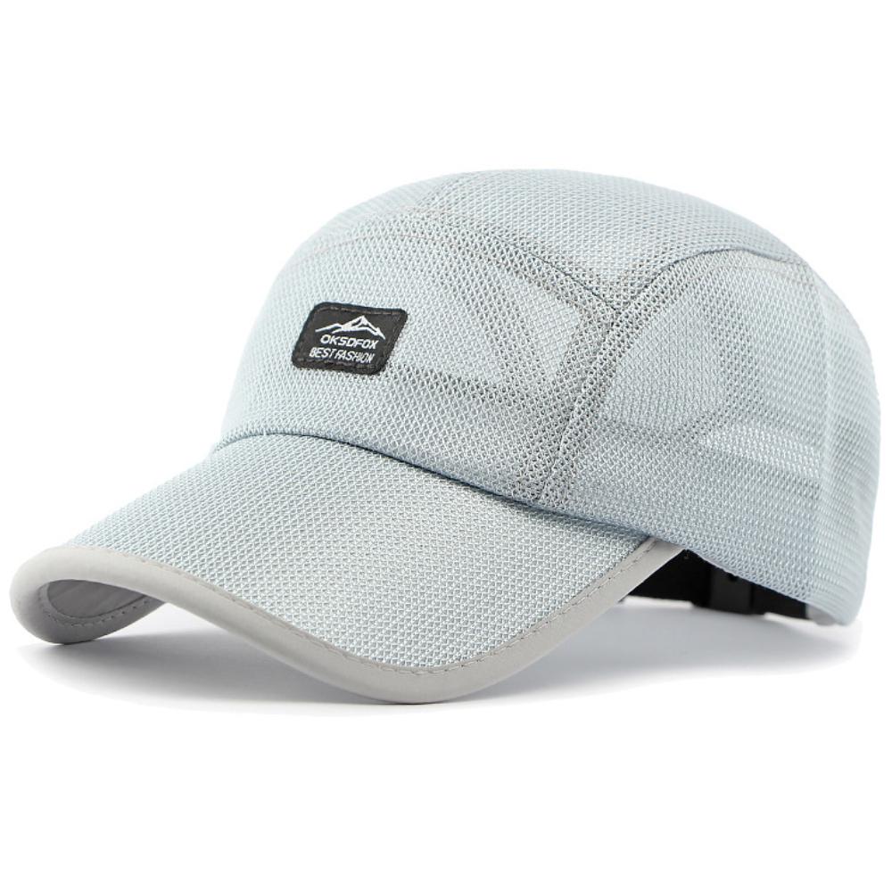 

HT4368 Baseball Cap Breathable Spring Summer Cap for Men Women Adjustable Snapback Cap Baseball Hat Male Female Trucker Mesh Cap Adjustable 55-60cm світло-сірого кольору