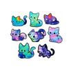 Gradient Cartoon Kitten Brooch: Cute Alloy Badge for Backpack & Clothing Decoration.