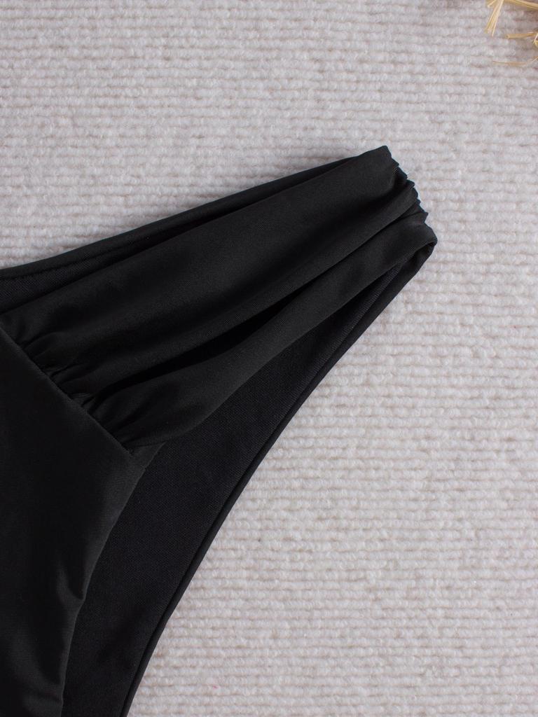 2026 European & American Black Triangle Underwear High & Low Waist New Style Hot Spring Seaside Swim Trunks Swimsuit