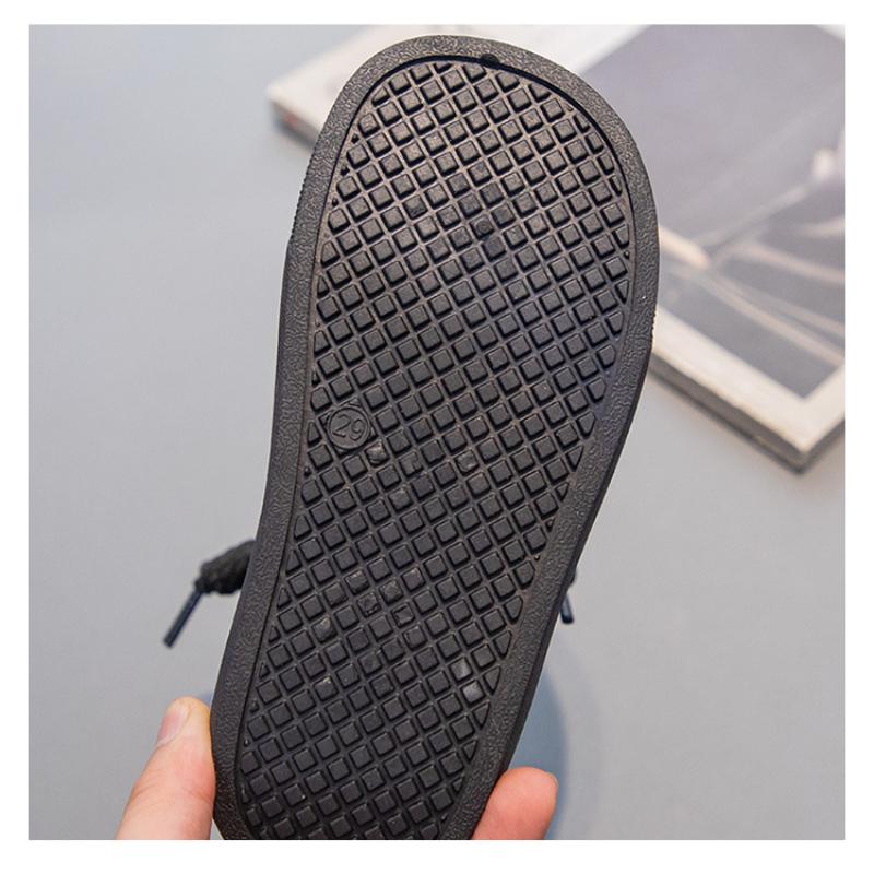 New Autumn and Winter Fashion Casual Thick-soled Plaid Warm Cotton Boots for Boys and Girls