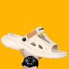 Sandals summer new men's breathable deodorant thick bottom stepping on shit feeling two wear one-word drag outdoor travel seaside tide drag